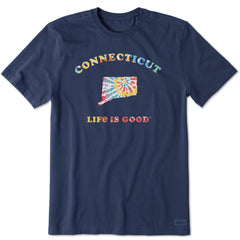 Men's Tie Dye Connecticut Short Sleeve Crusher Tee