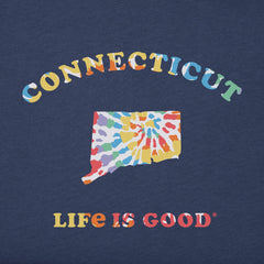 Men's Tie Dye Connecticut Short Sleeve Crusher Tee