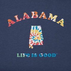 Men's Tie Dye Alabama Short Sleeve Crusher Tee