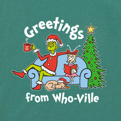 Kids Grinch and Friends Greetings Long Sleeve Crusher Tee