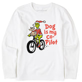 Kids Grinch and Max Co-Pilot Bike Long Sleeve Crusher Tee