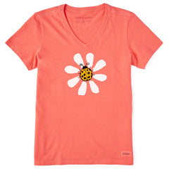 Women's Daisybug Short Sleeve Crusher Vee