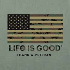 Men's Thank a Veteran Long Sleeve Crusher Tee