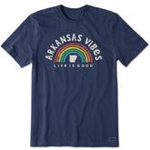 Men's Arkansas Rainbow Vibes Short Sleeve Crusher Tee