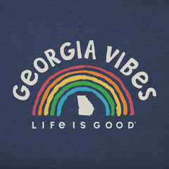 Men's Georgia Rainbow Vibes Short Sleeve Crusher Tee