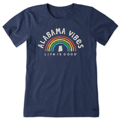 Women's Alabama Rainbow Vibes Short Sleeve Crusher Tee