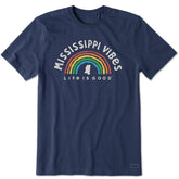 Men's Mississippi Rainbow Vibes Short Sleeve Crusher Tee