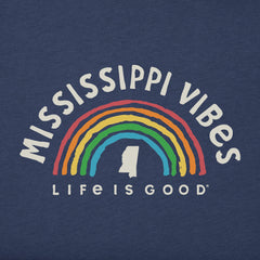 Men's Mississippi Rainbow Vibes Short Sleeve Crusher Tee