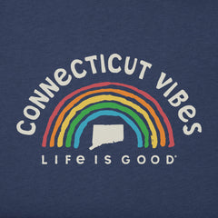 Women's Connecticut Rainbow Vibes Short Sleeve Crusher Tee