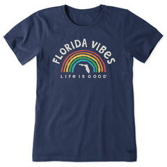 Women's Florida Rainbow Vibes Short Sleeve Crusher Tee