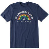 Men's New Hampshire Rainbow Vibes Short Sleeve Crusher Tee