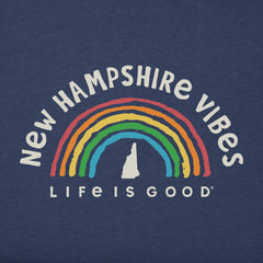 Men's New Hampshire Rainbow Vibes Short Sleeve Crusher Tee