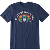 Men's North Dakota Rainbow Vibes Short Sleeve Crusher Tee