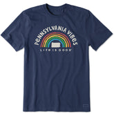 Men's Pennsylvania Rainbow Vibes Short Sleeve Crusher Tee