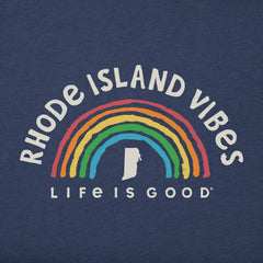 Men's Rhode Island Rainbow Vibes Short Sleeve Crusher Tee