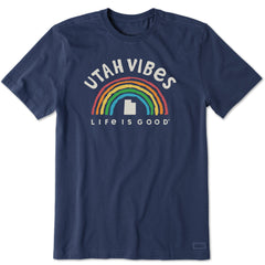 Men's Utah Rainbow Vibes Short Sleeve Crusher Tee