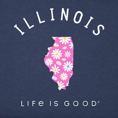 Women's Illinois Daisies Short Sleeve Crusher Tee