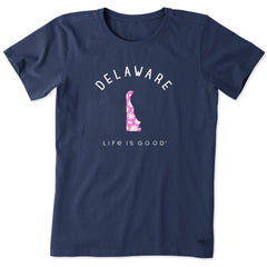 Women's Delaware Daisies Short Sleeve Crusher Tee