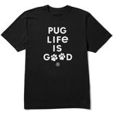 Men's Pug Life is Good Short Sleeve Crusher Tee