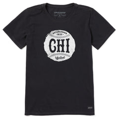 Women's Chicago Baseball Short Sleeve Crusher Tee