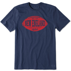 Men's New England Football Short Sleeve Crusher Tee