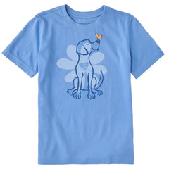 Kids Spring Daisy Dog Short Sleeve Crusher Tee