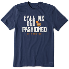 Men's Old Fashioned Drink Short Sleeve Crusher Tee
