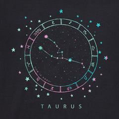 Men's Zodiac Constellation Taurus Short Sleeve Crusher Tee