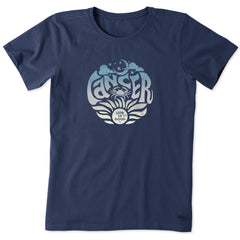 Women's Cancer Zodiac Vibes Short Sleeve Crusher Tee