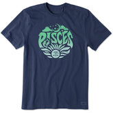 Men's Pisces Zodiac Vibes Short Sleeve Crusher Tee