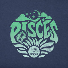 Men's Pisces Zodiac Vibes Short Sleeve Crusher Tee