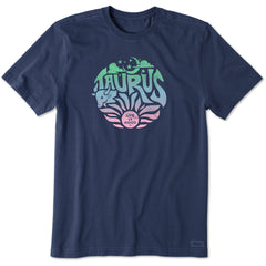Men's Taurus Zodiac Vibes Short Sleeve Crusher Tee