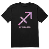 Men's Sagittarius Sign Tie Dye Short Sleeve Crusher Tee