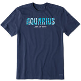 Men's Aquarius Tie Dye Short Sleeve Crusher Tee
