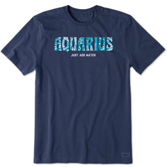 Men's Aquarius Tie Dye Short Sleeve Crusher Tee