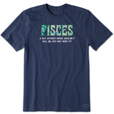 Men's Pisces Tie Dye Short Sleeve Crusher Tee