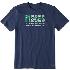 Men's Pisces Tie Dye Short Sleeve Crusher Tee