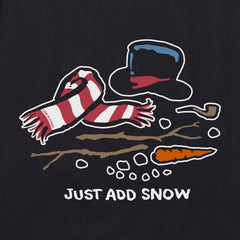 Women's Just Add Snow Snowman Long Sleeve Crusher Vee