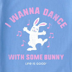 Women's I Wanna Dance with Some Bunny Short Sleeve Crusher Tee
