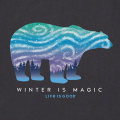Men's Winter Is Magic Polar Bear Long Sleeve Crusher Tee