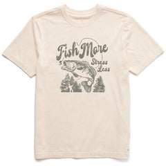 Men's Fish More Stress Less Bass Short Sleeve Crusher Tee
