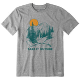 Men's Take it Outside Mountains Short Sleeve Crusher Tee