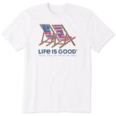 Men's Tie Dye Americana Beach Chairs Short Sleeve Tee