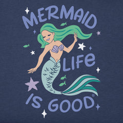 Kids Life is Good Mermaid Short Sleeve Crusher Tee