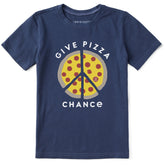 Kids Give Pizza Chance Short Sleeve Crusher Tee