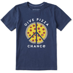 Kids Give Pizza Chance Short Sleeve Crusher Tee