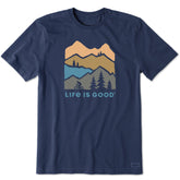 Men's Mountain Bike Landscape Silhouette Short Sleeve Tee