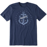 Men's Americana Anchor Short Sleeve Crusher-LITE Tee