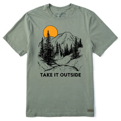 Men's Take it Outside Mountains Short Sleeve Crusher Tee