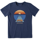 Kids Dock Dog Sunset Short Sleeve Crusher Tee
